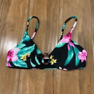 Tropical Print Bikini Top